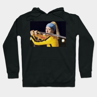 Girl with a Pearl Earring by Vermer and Beatrix Kiddo from Kill Bill Hoodie